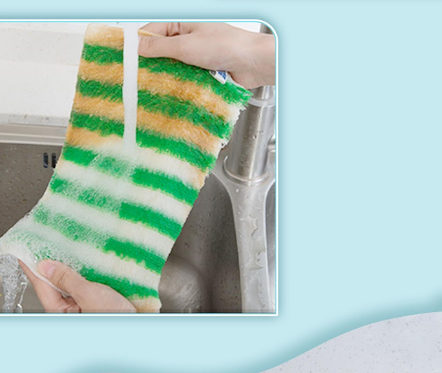 MyJae Banboo Fiber | Counter Mop | Dishwashing Cloth | Detergent Free | Pack of 3