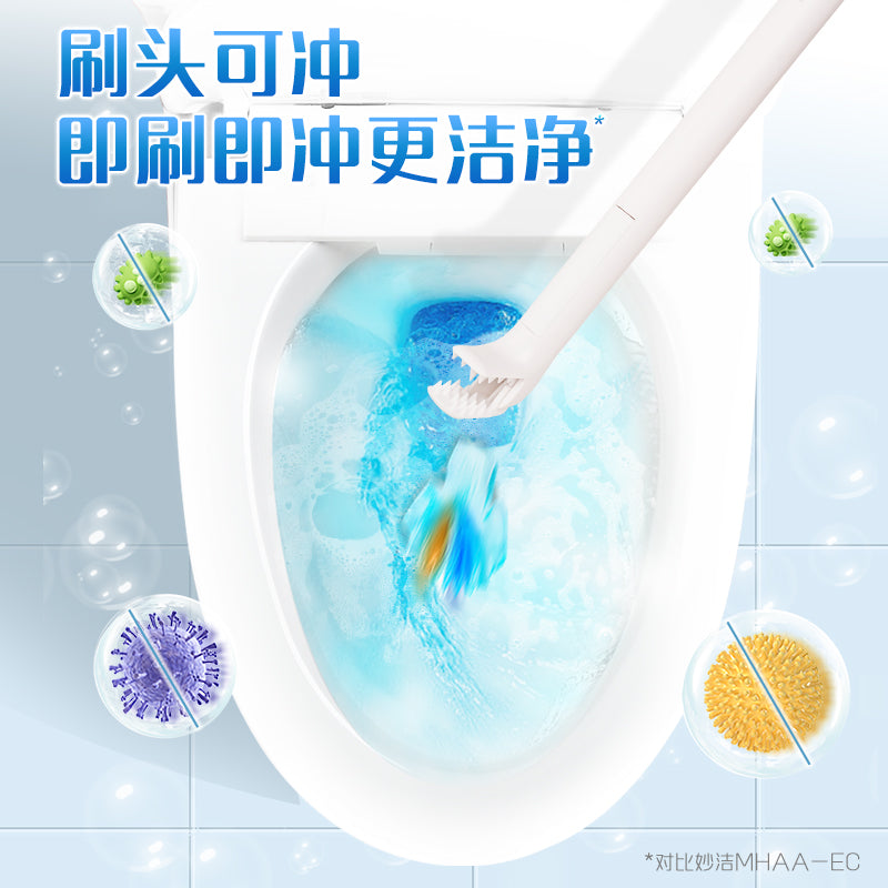 MyJae Flushable Toilet Brush | 7PCS 14PCS 49PCS Flushable Refills | Wall Mounted Toilet Bowl Brush Holder Set